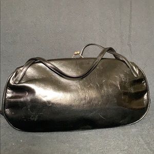 Charles Jourdan Vintage Leather Kiss Lock Purse